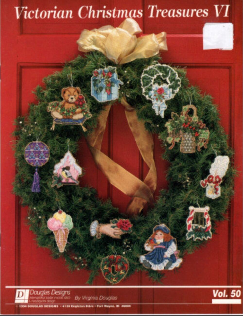 1994 Victorian Christmas Treasures VI Virginia Douglas Cross Stitch Pattern HTF